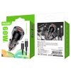 Ładowarka Samochodowa.Kakusiga KSC-1176 USB + PD 60W Kabel Typ-C / Lightning  CZARNA